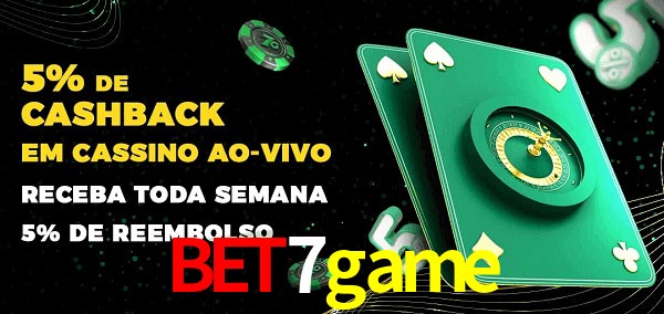 Promoções do cassino ao Vivo bet7game